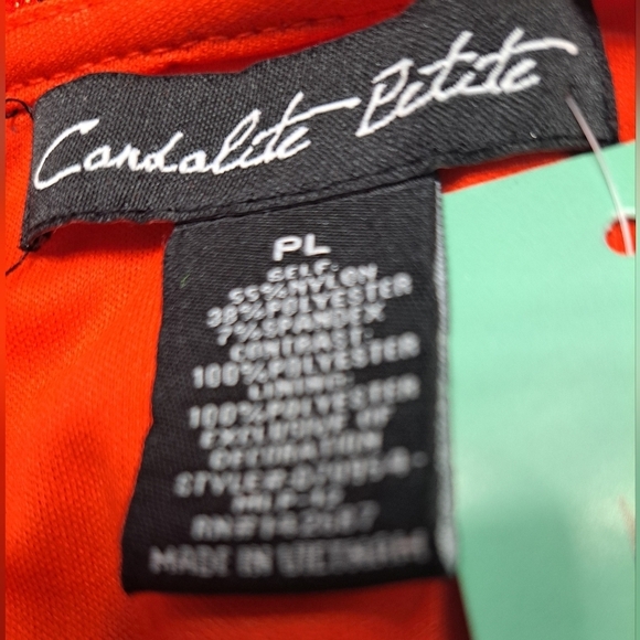 NWT Candalite Petite Cherry Red Lace & Sequin Formal Gown - Picture 11 of 12